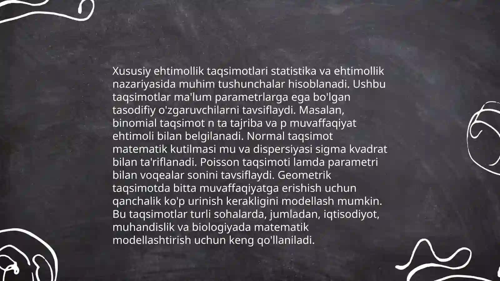 Tasodifiy miqdorlar 4