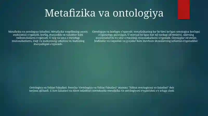 Ontologiya Va Tabiat Falsafasi 4