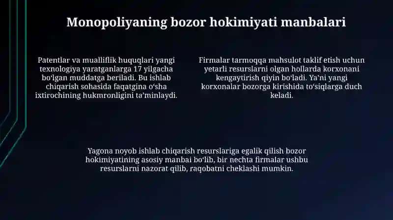 Monopol korxona: ta'rifi va xususiyatlari 4