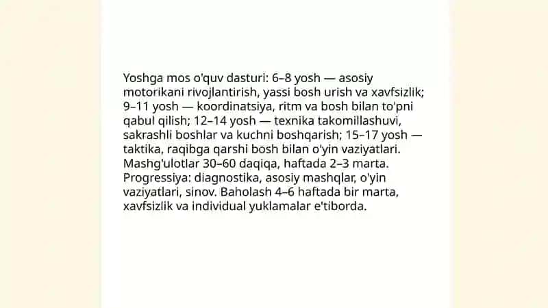 Bosh bilan boshqarish texnikasini o'rgatish metodikasi 4