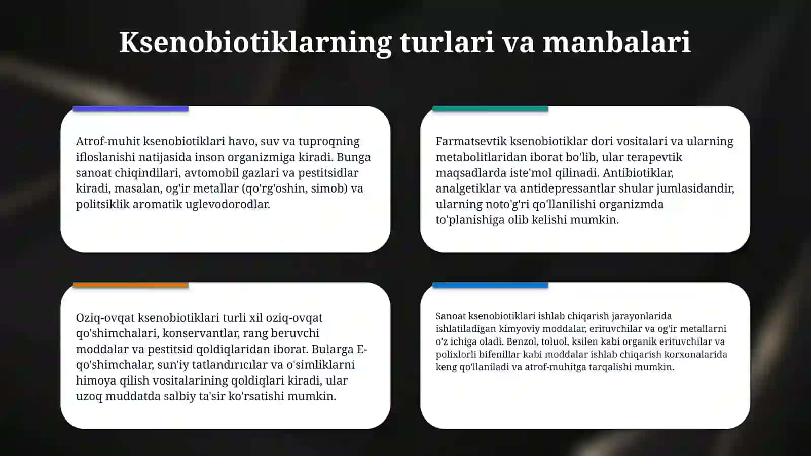 Tananing ichki muhitini ksenobiotiklardan himoya qilish mexanizmi 4