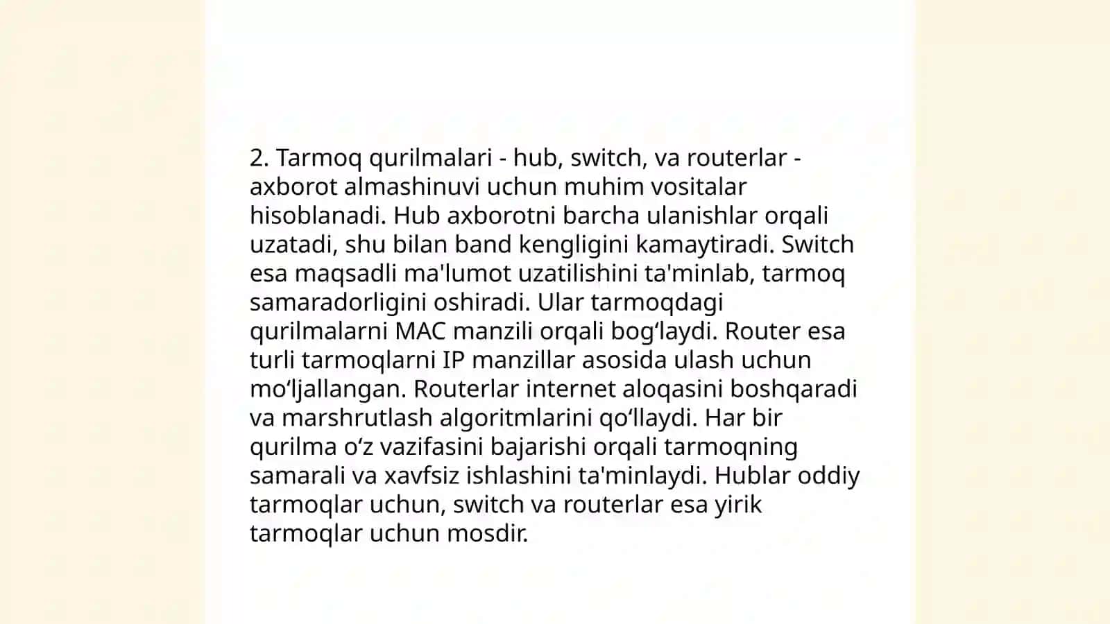 Komptuter tarmoqlarining rexnik ta'minoti 4