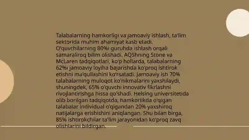 Kreativ taʼlim muhitning asosiy talablari 4