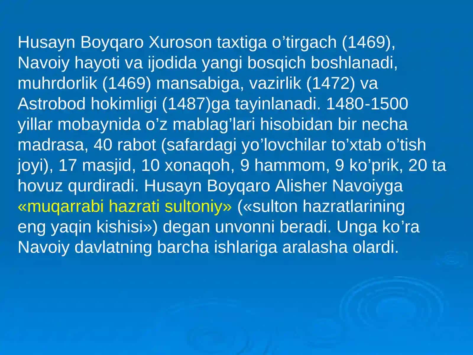 Mir Alisher Navoiy hayoti va ijodi 4