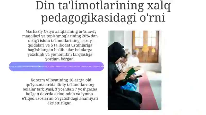 Xalq pedagogikasida diniy ta'limotlar ahamiyati 4