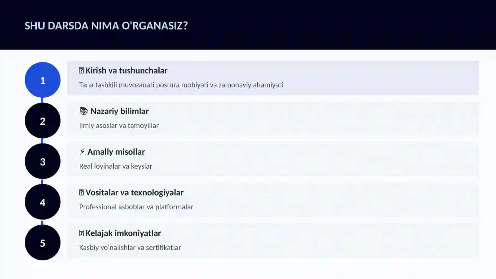 Tana tashkili muvozanati postura 4