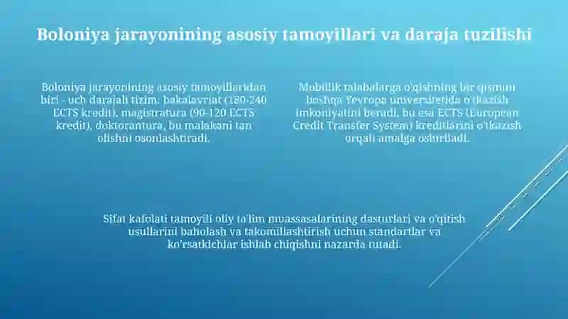 Boloniya jarayoni: Tarix, tamoyillar va tuzilma 4