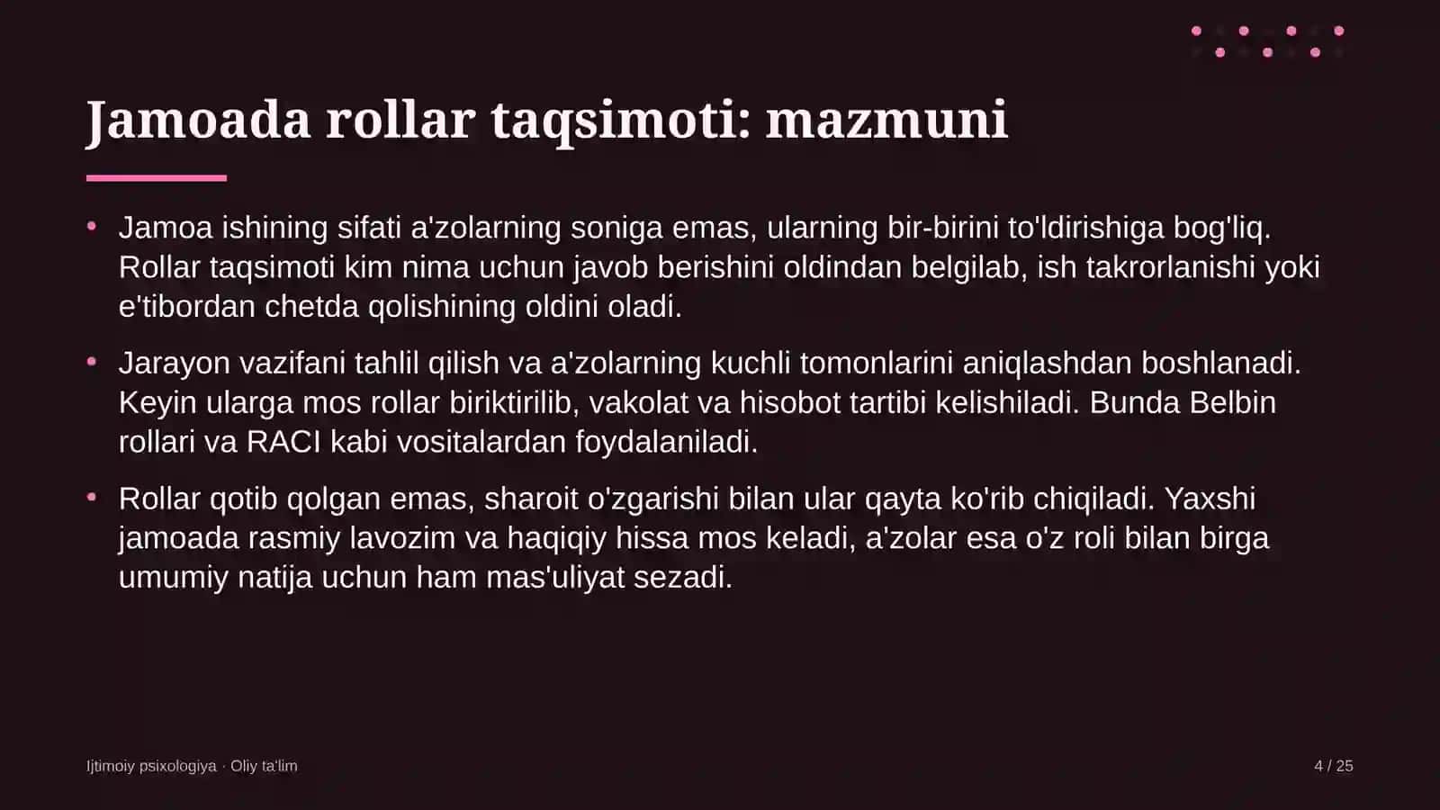 Ijtimoiy Psixologiya · Oliy Ta'lim 4