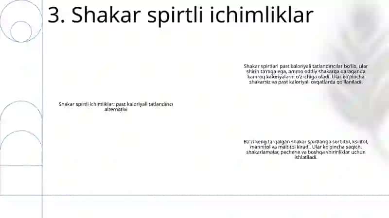 Shirin Ta'M Beruvchi Moddalar 4