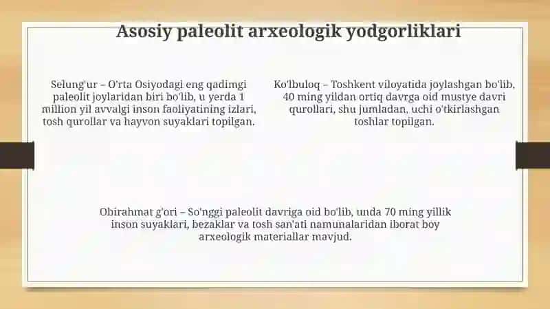 Mustaqillik davrida Oʻzbekiston paleolit arxeologiyasi 4
