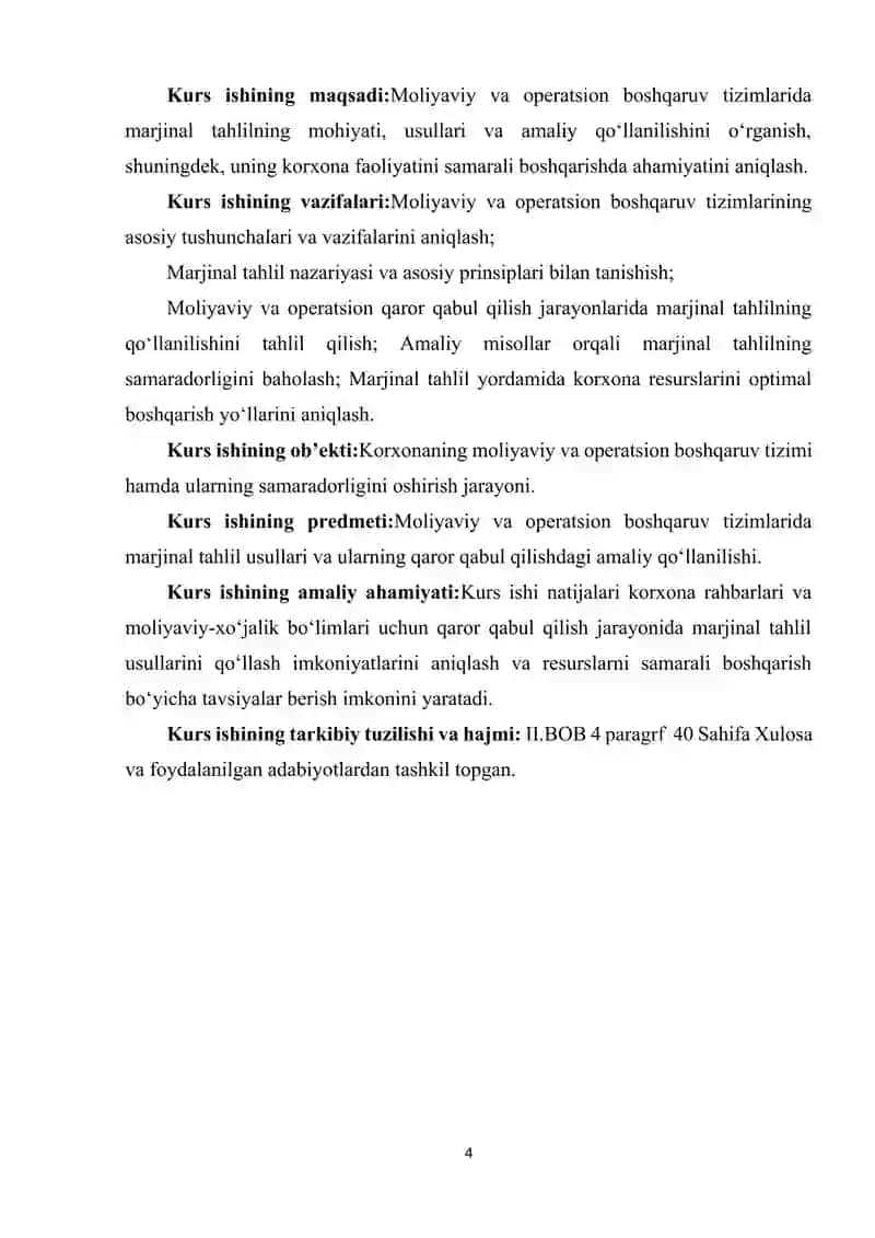 MOLIYAVIY VA OPERATSION BOSHQARUV TIZIMIDA MARJINAL TAHLIL. 4