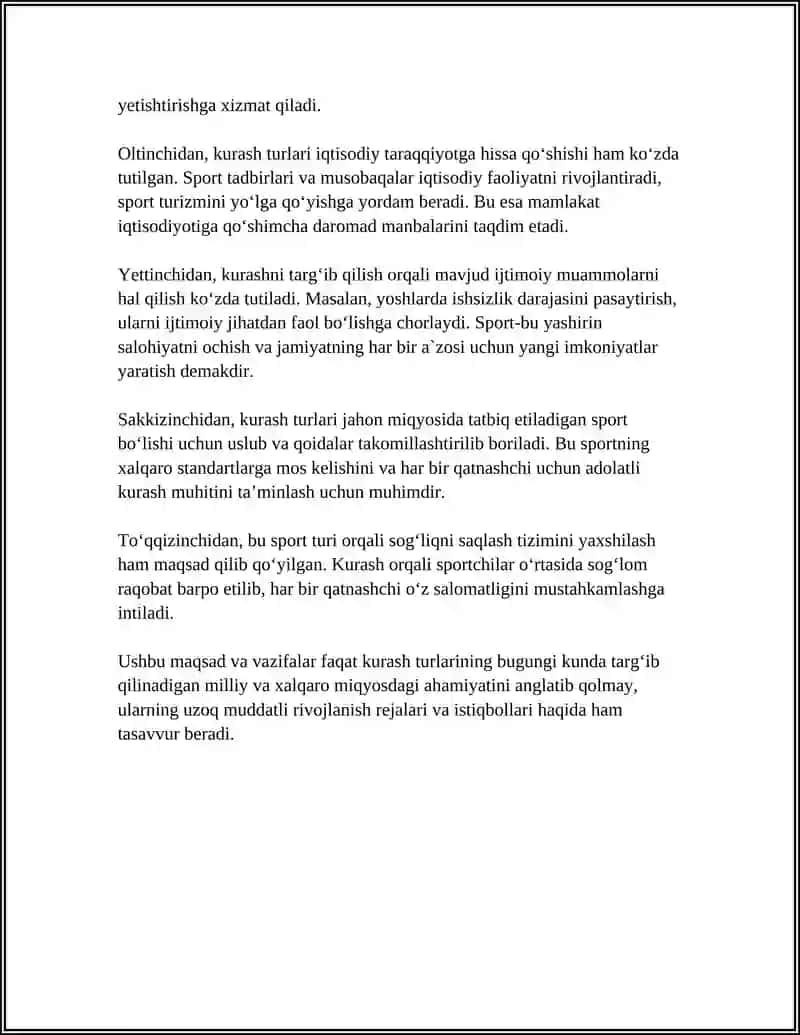 Kurash Turlarining Maqsad va Vazifalari 4