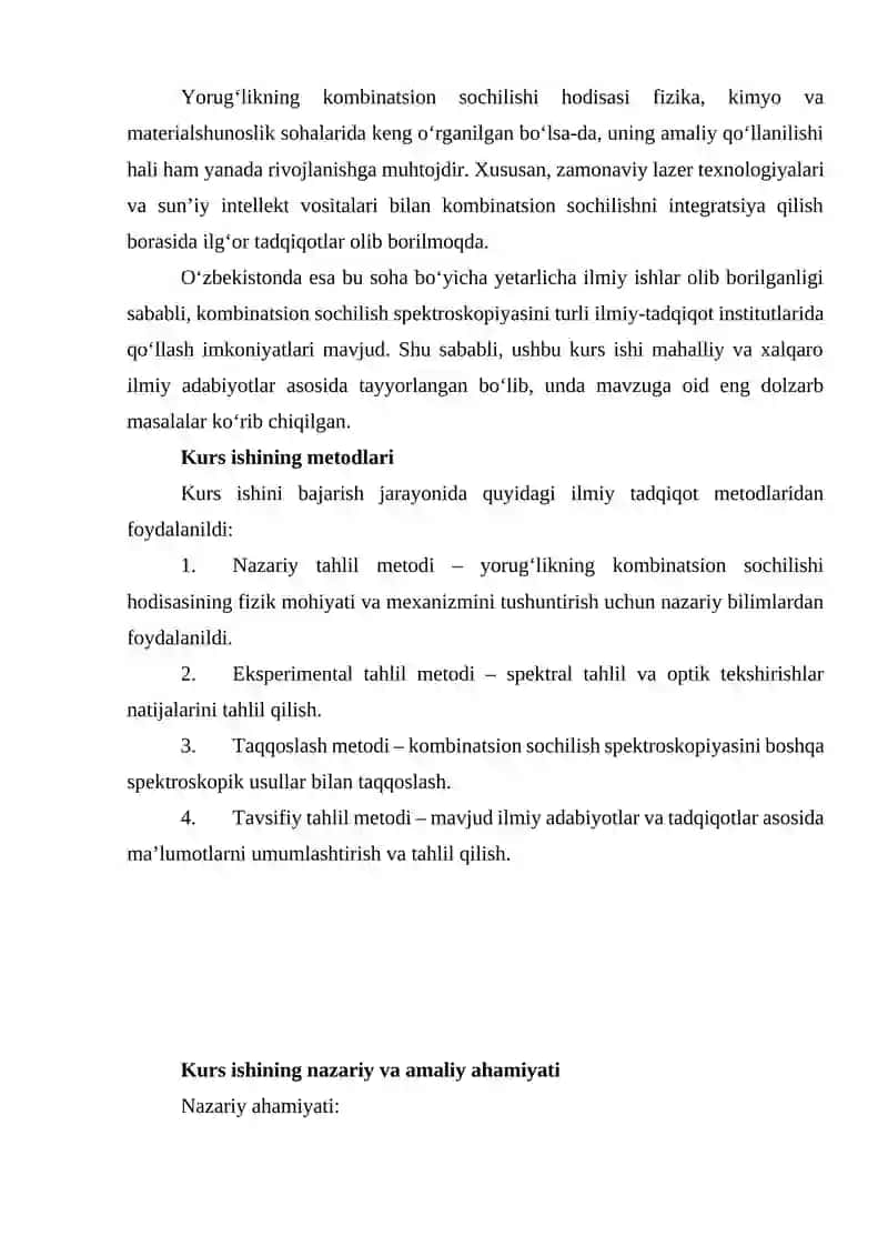 Yorug‘likning kombinatsion sochilishi 4