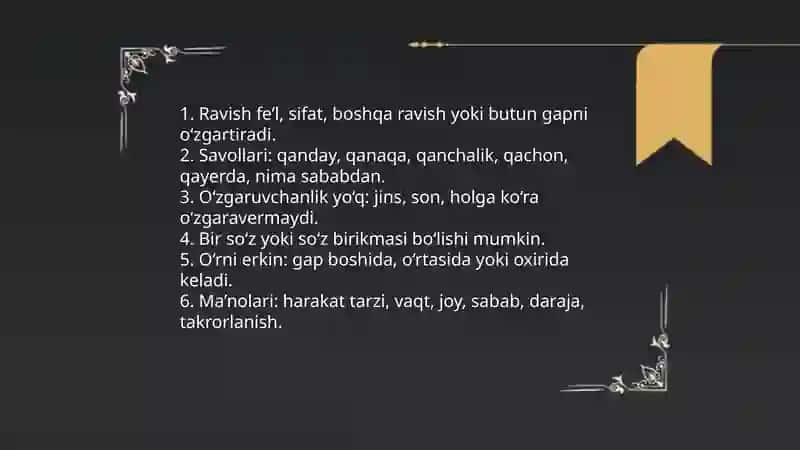 Ravish haqida tushuncha 4