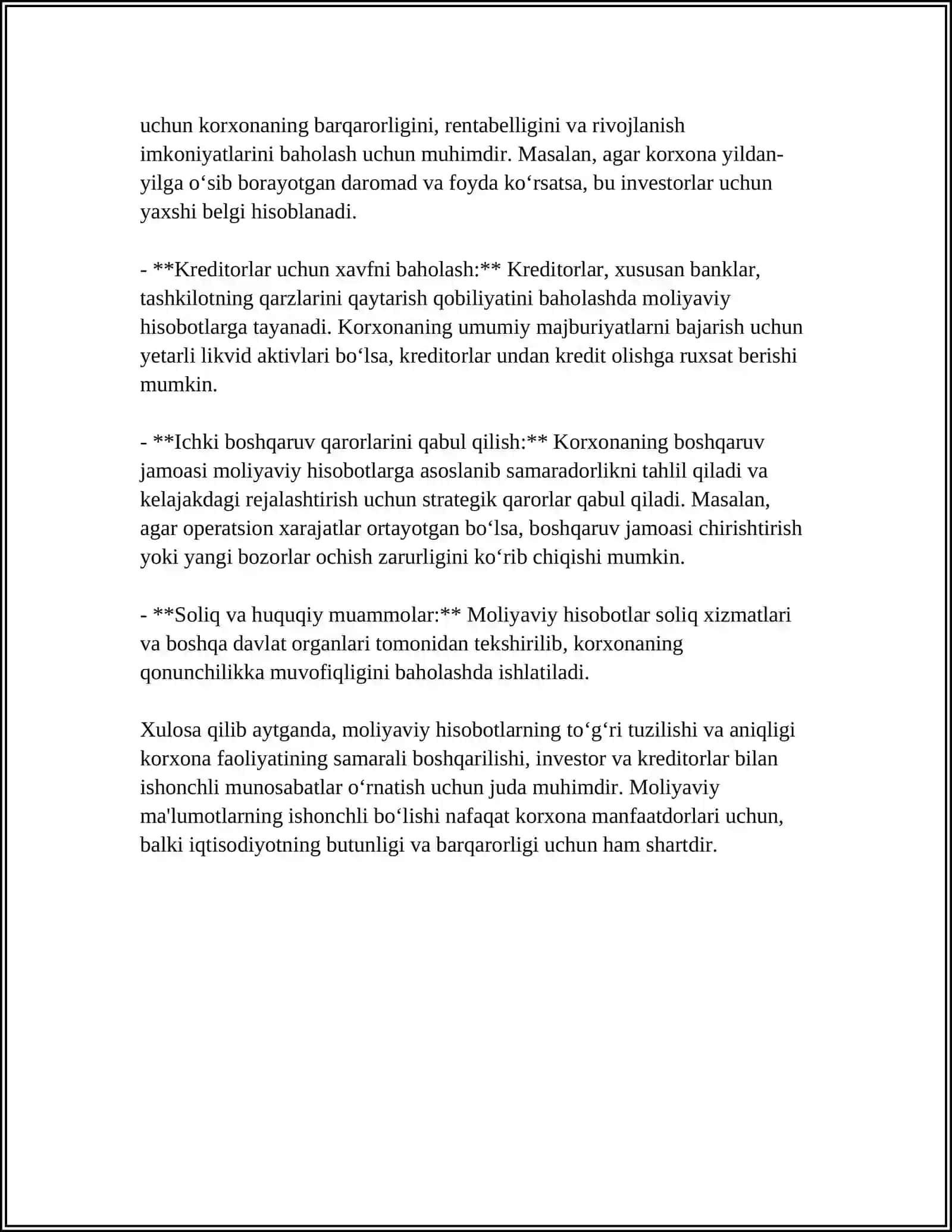 Moliyaviy Hisobotni Taqdim Etish Standarti 4