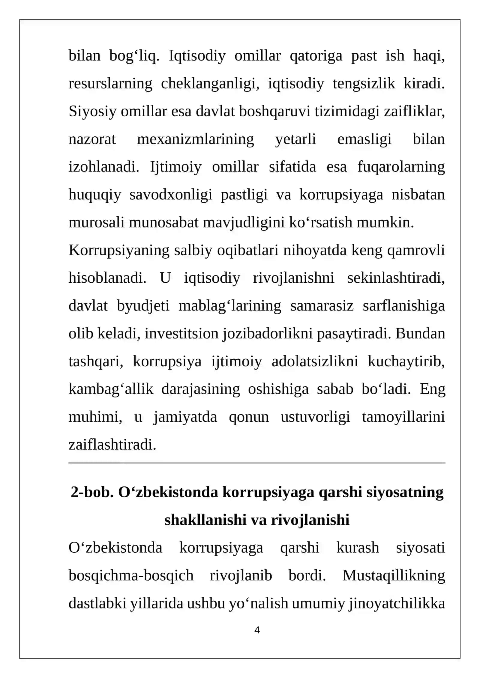 “O‘zbekistonda korrupsiyaga qarshi kurash mexanizmlari” referat 4