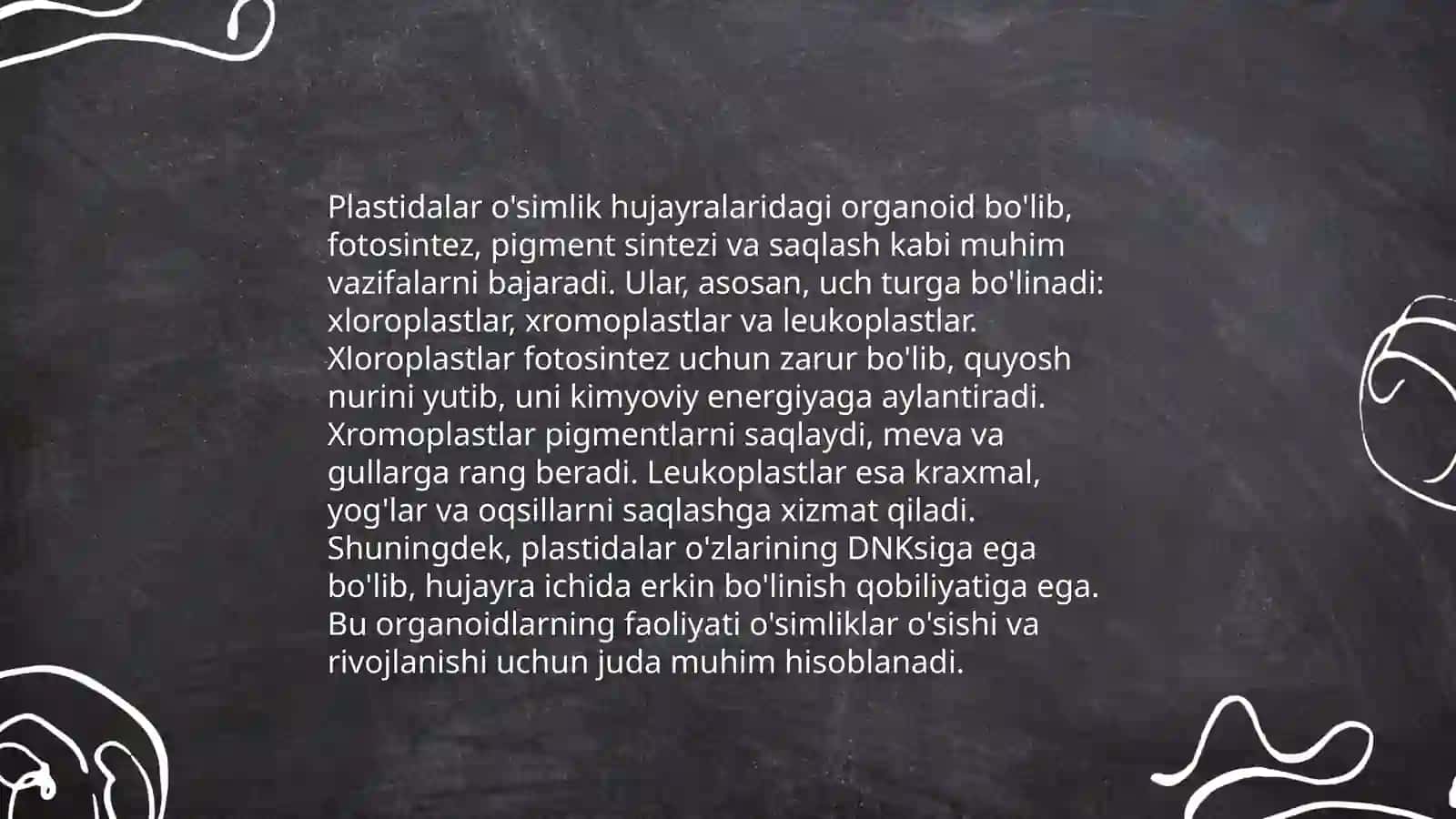 Plastidalarning tuzilishi 4