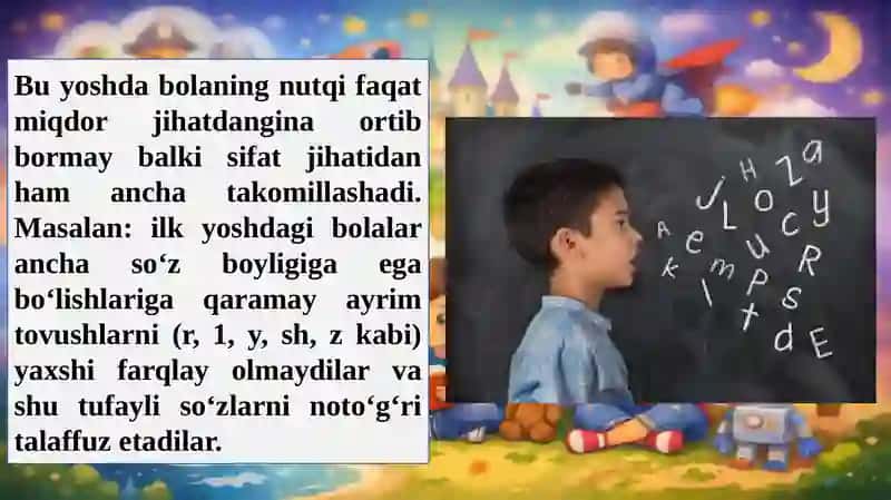 MAKTABGACHA YOSHDAGI BOLALARDA NUTQ VA XAYOLNING RIVOJLANISHI 4