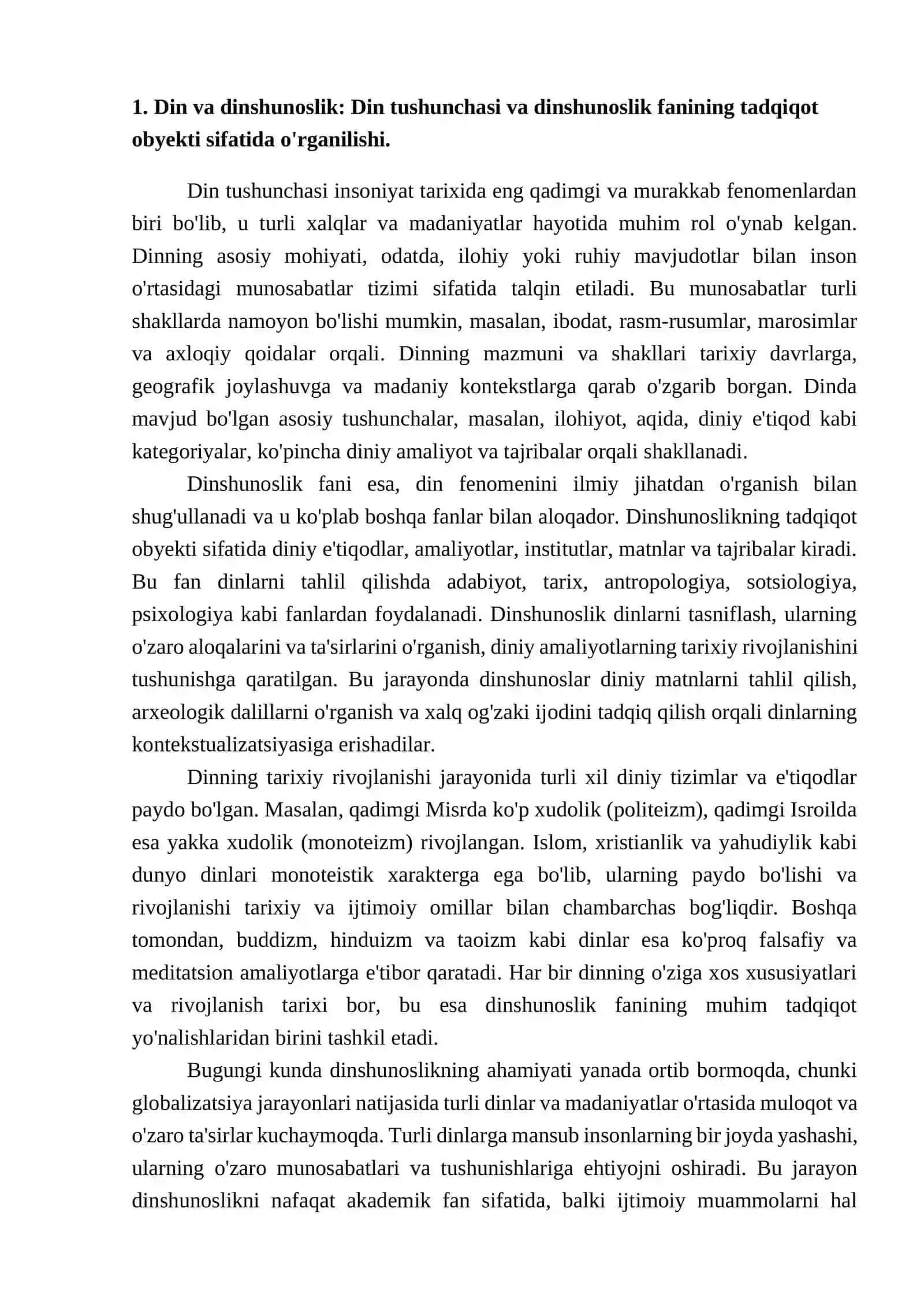 Din va dinshunoslik 4