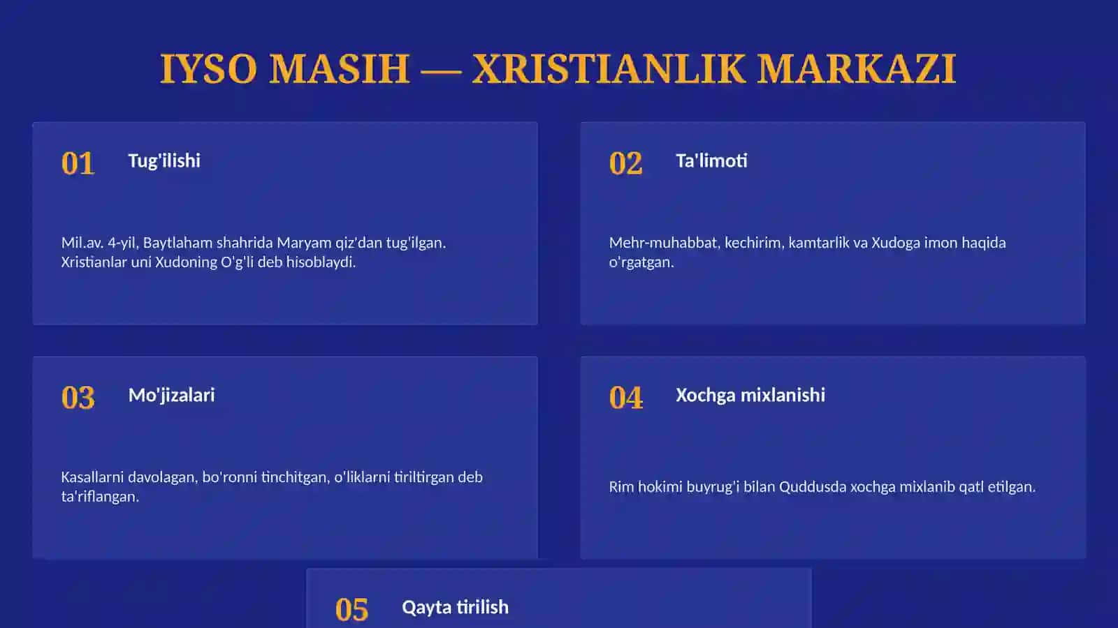 Dinshunoslik taqdimot-- Xristianlik dini 4