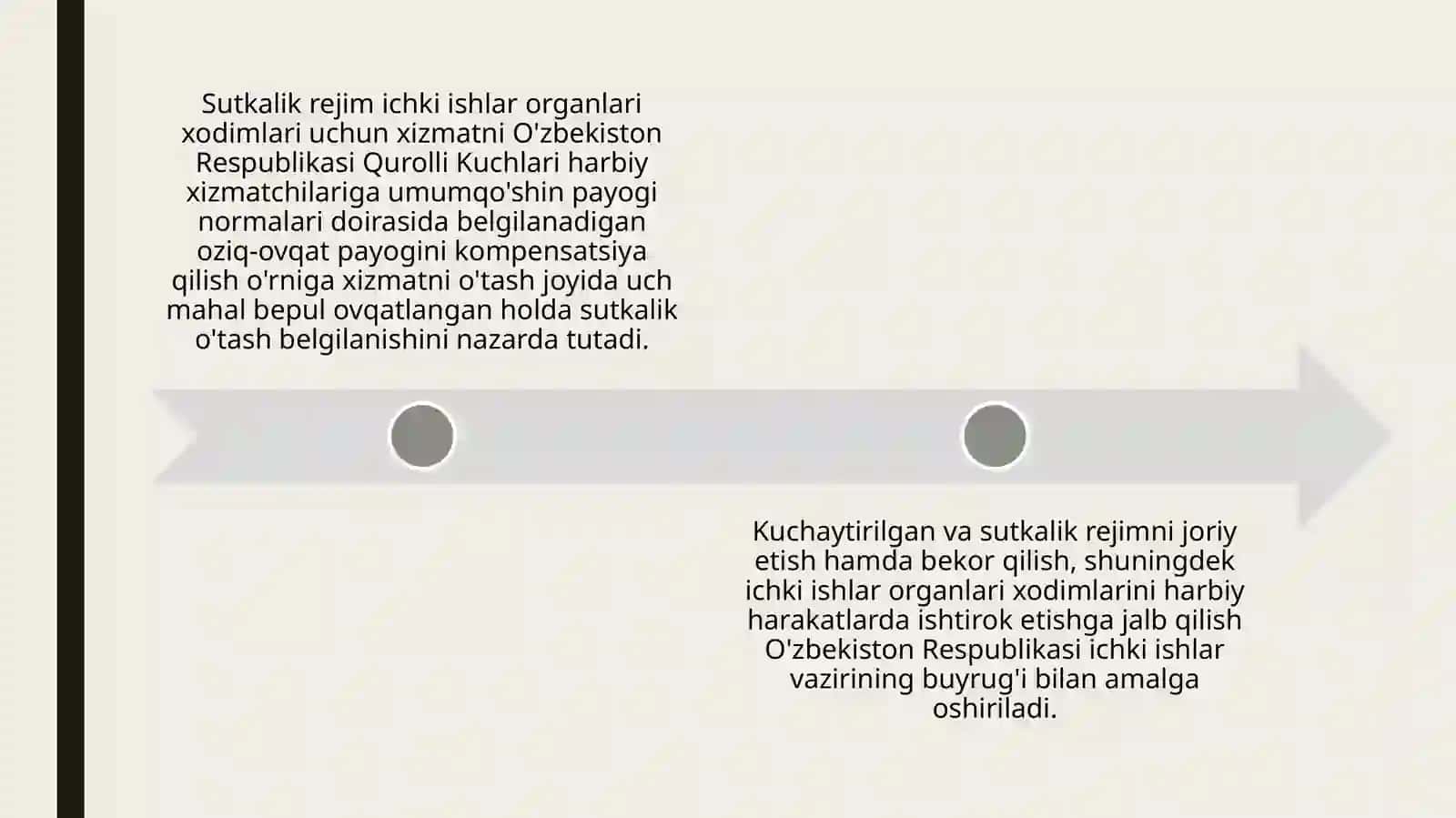 Oʻzbekiston Respublikasi Ichki ishlar qonunlari bo'yicha 2016-yil 6-sentabrdagi qonunlari 4