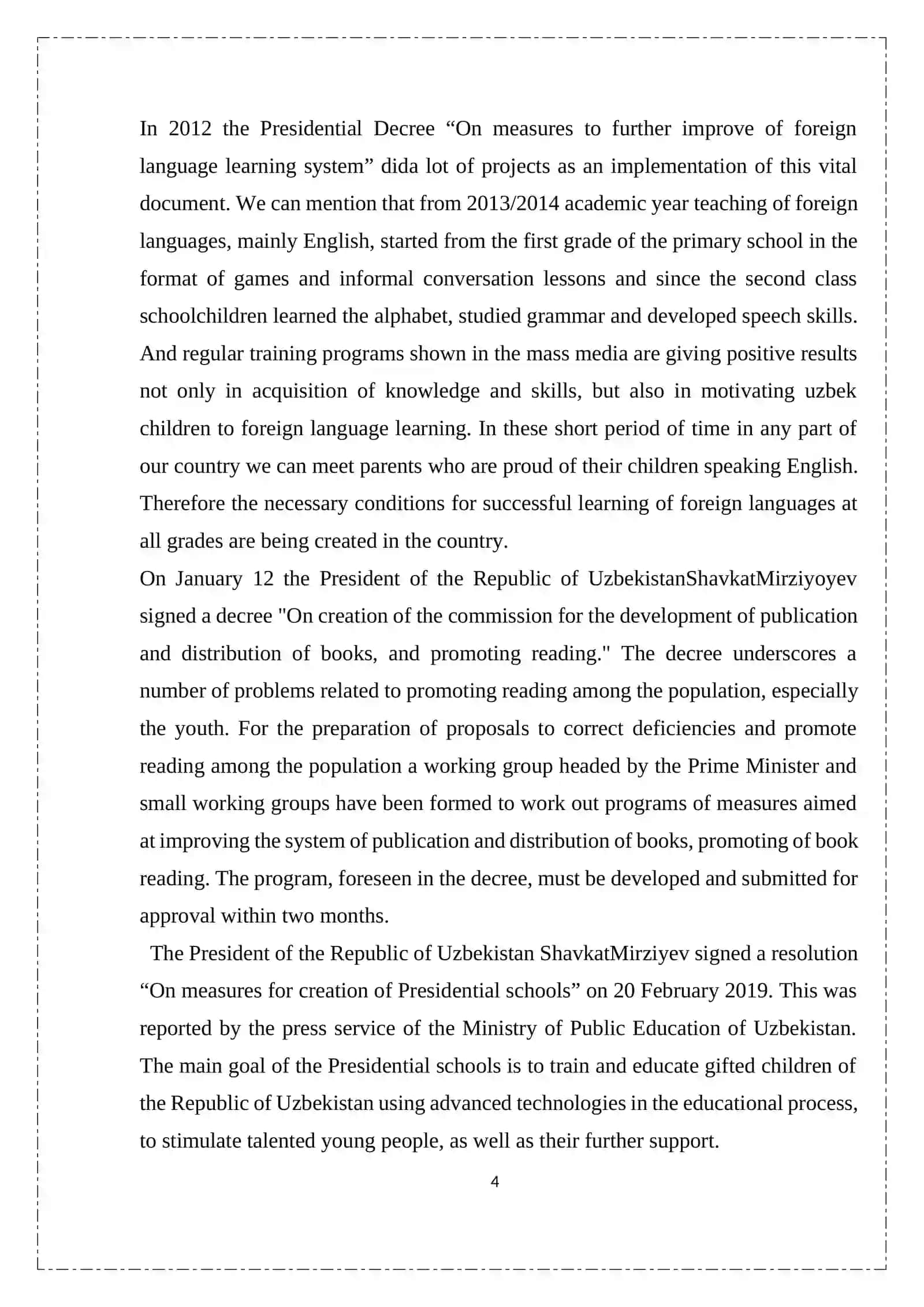 Coursework on “The role of listening activities in learning foreign languages and the problems of improving proficiency” 4