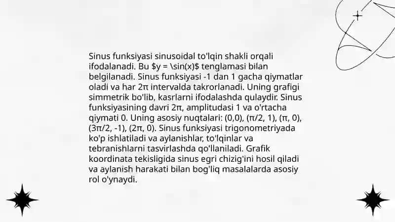Trigonometrik funktsiyalar va ularning grafigi 4