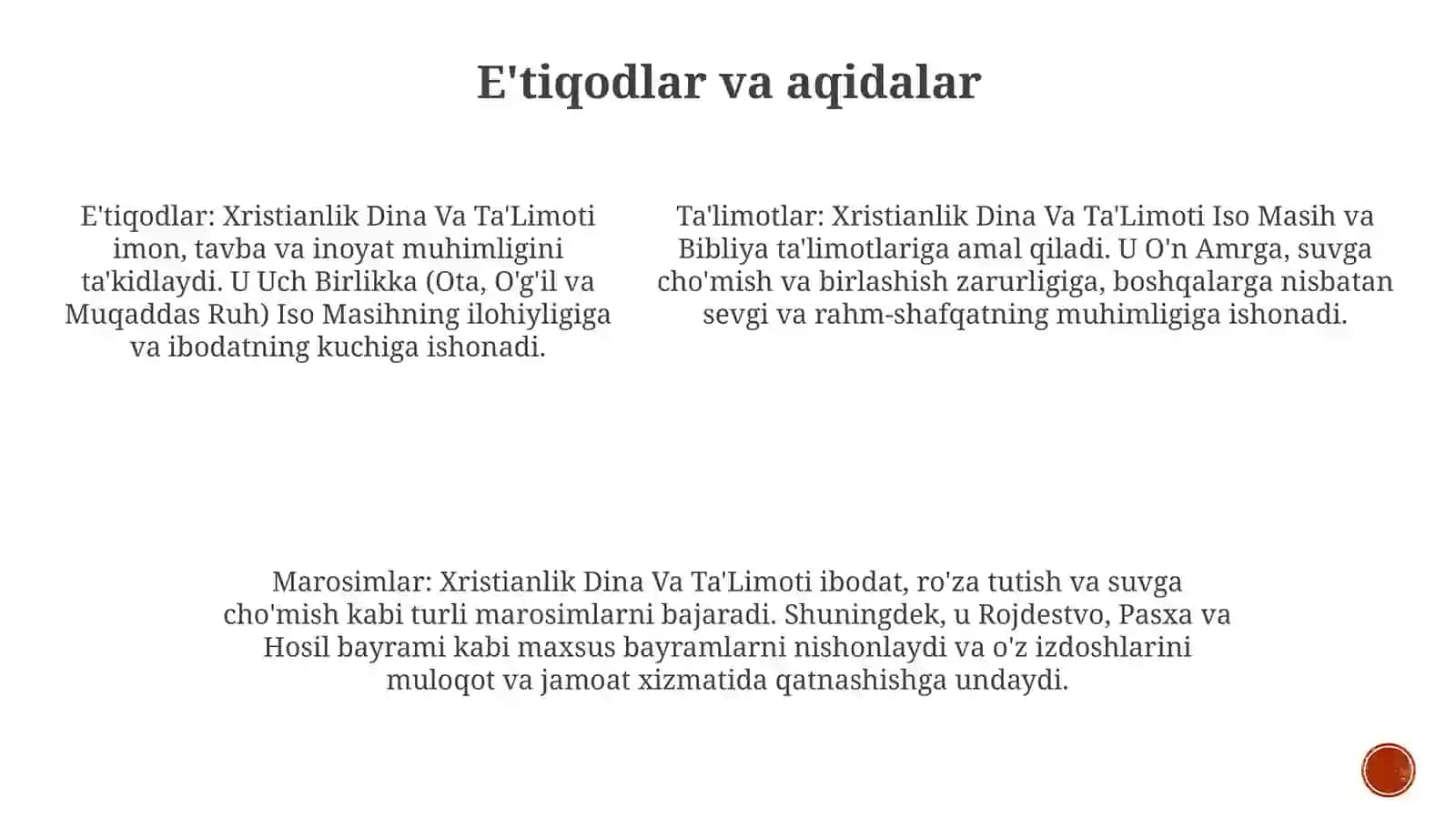 Xristianlik Dining Va Ta'Limoti 4