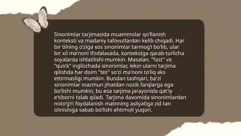Lexical problems of translation 4