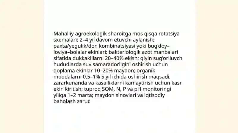 Almashlab ekishning takomillashtirish 4