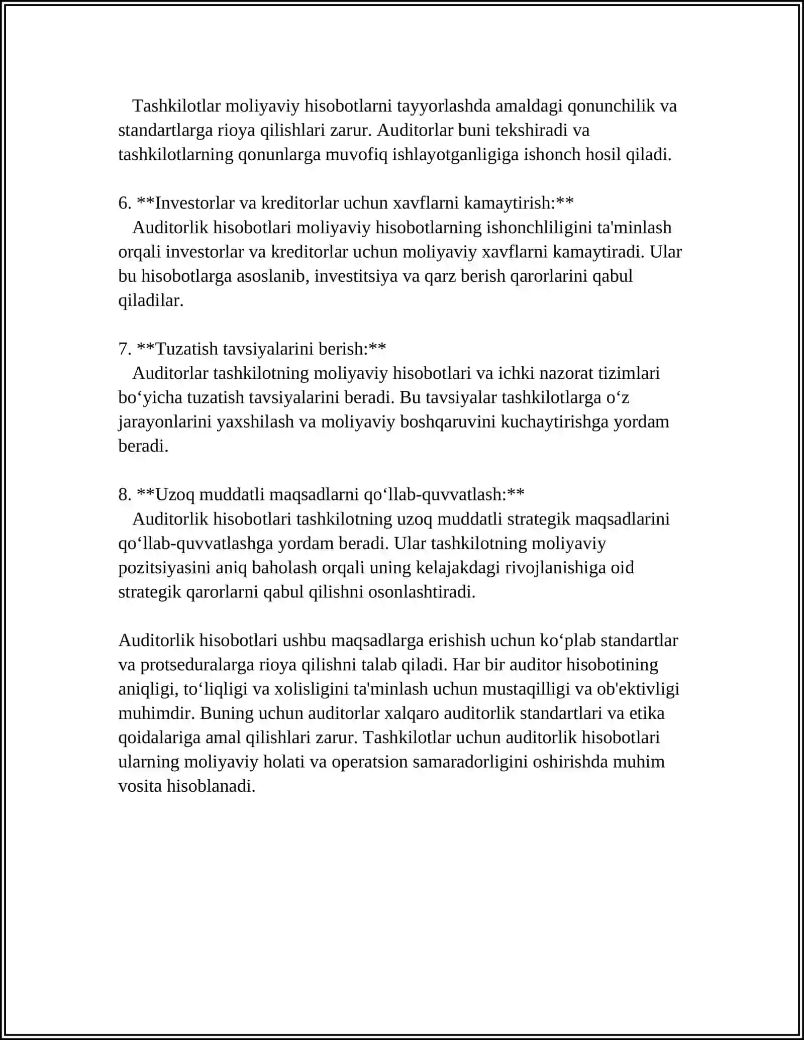 AUDITORLIK HISOBOTI VA UNI TUZISH TARTIBI 4
