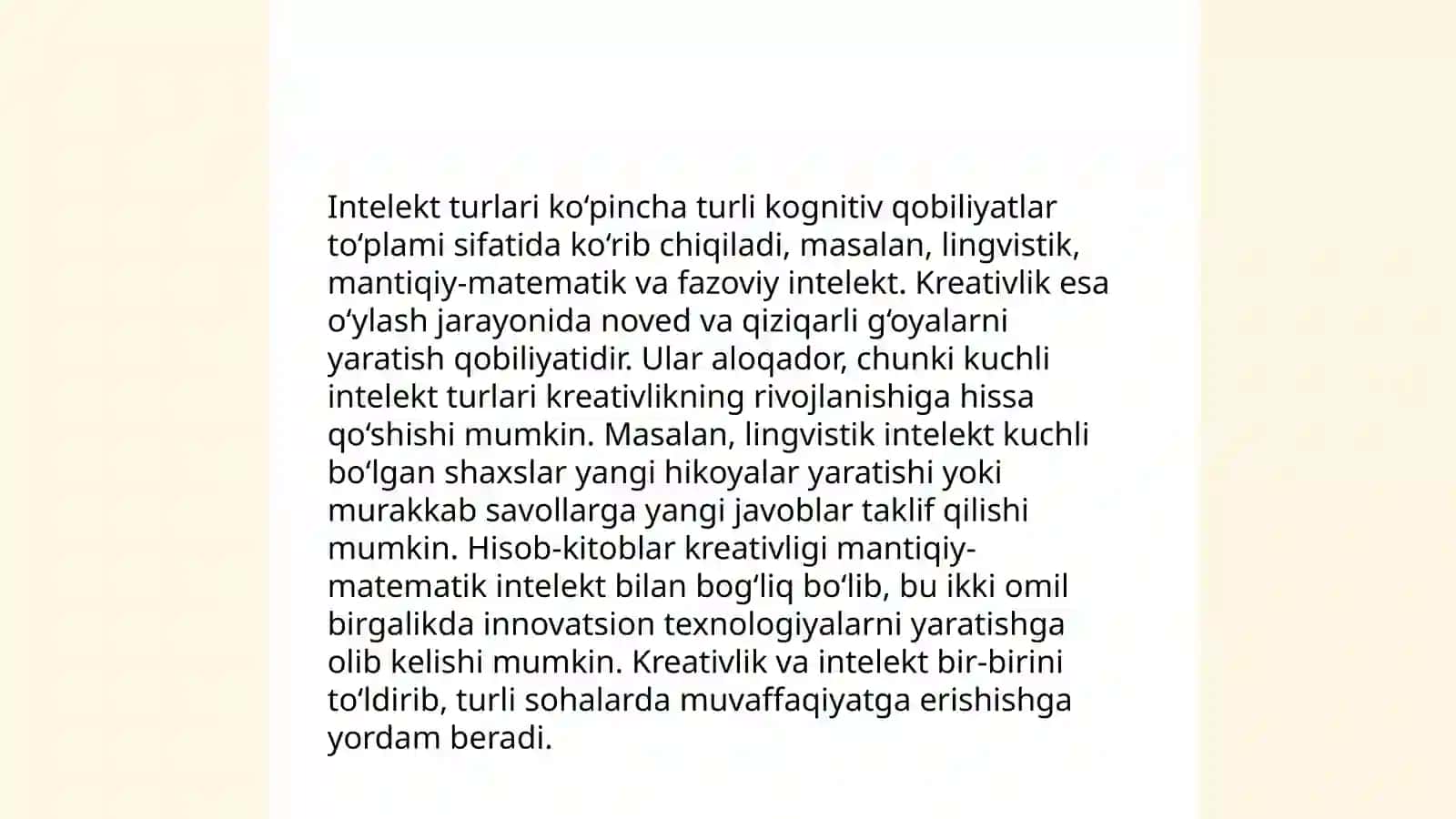 Intelekt va kreativlik 4