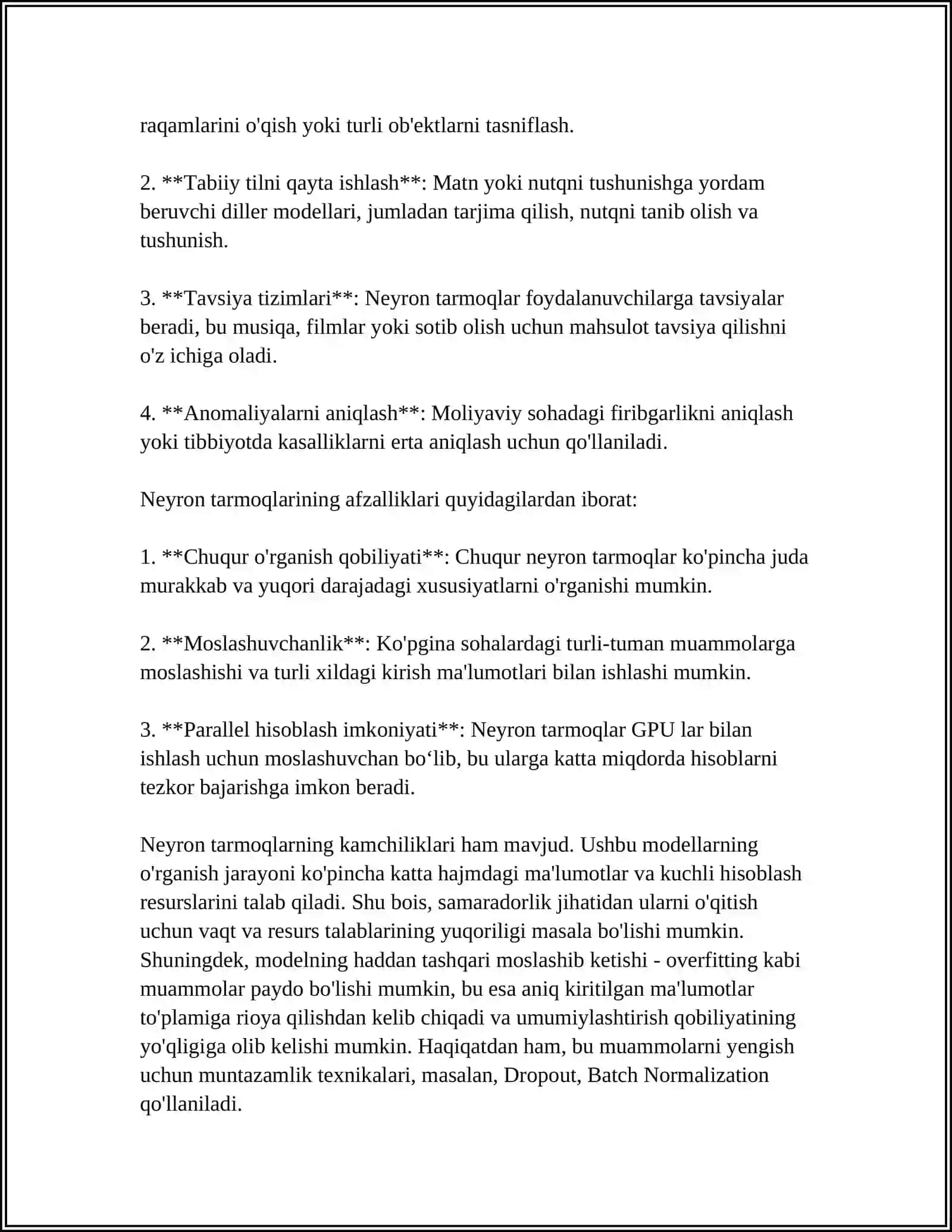 Neyron Tarmoqlari Asoslari 4