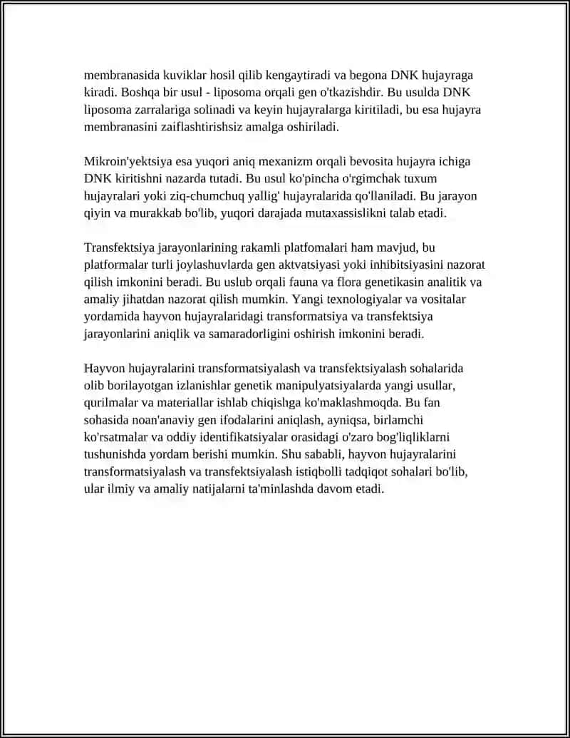 HAYVON HUJAYRASI TRANSFORMASIYASI VA TRANSFEKSIYASI 4
