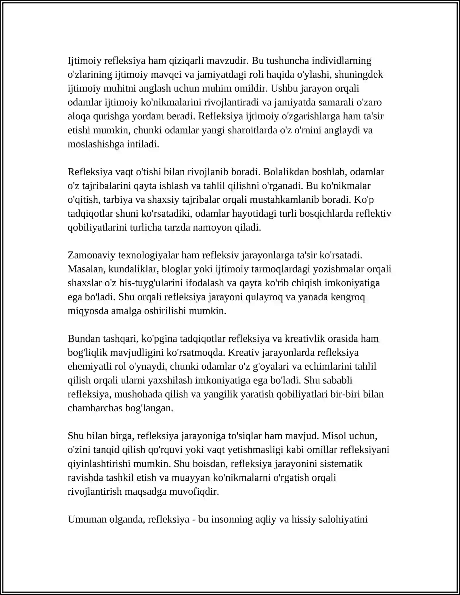 REFLEKS VA UNING TURLARI 4