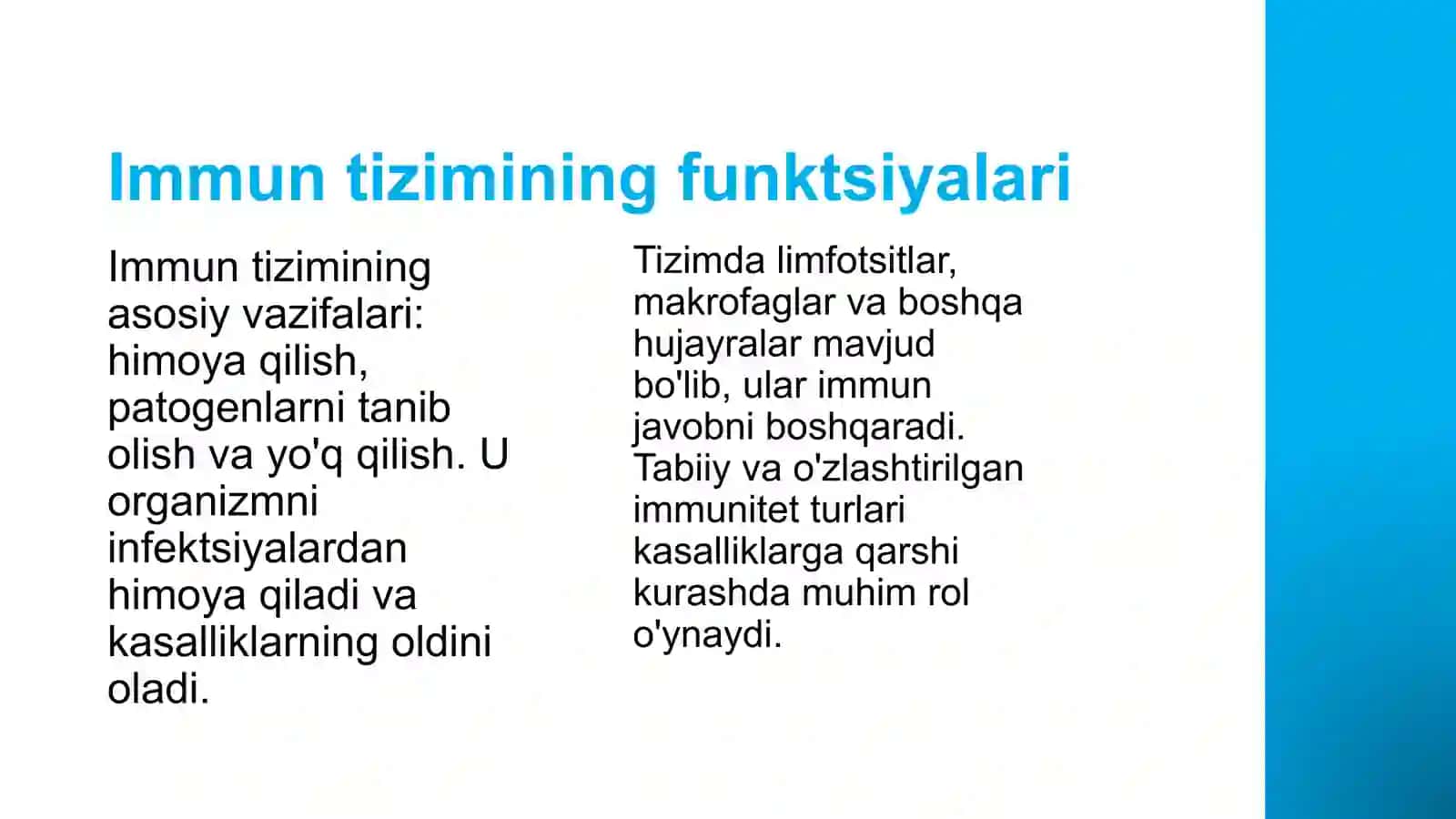 Qon yaratuvchi va immun-himoya a'zolari. 4