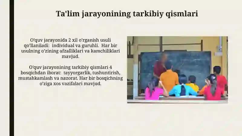 Pedagogik faoliyatning tuzilishi va turlari 4
