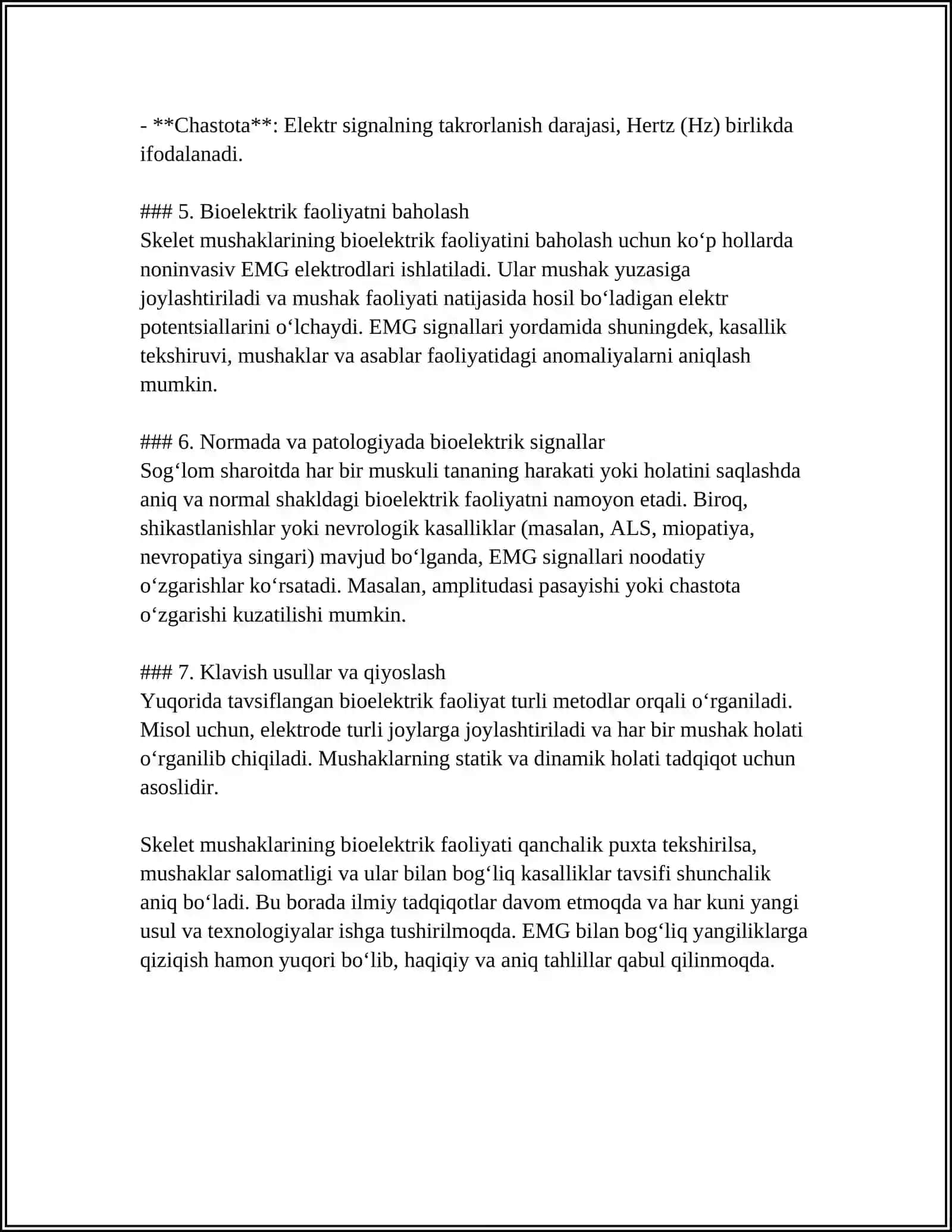 BIOFIZIKA KAFEDRASI REFERAT 4