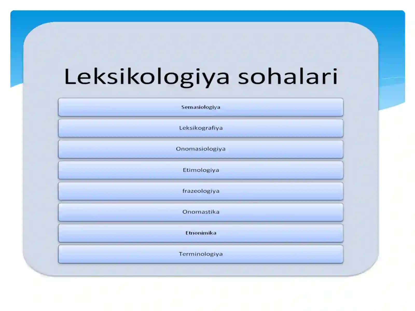 Leksemaning semantik strukturasi 4