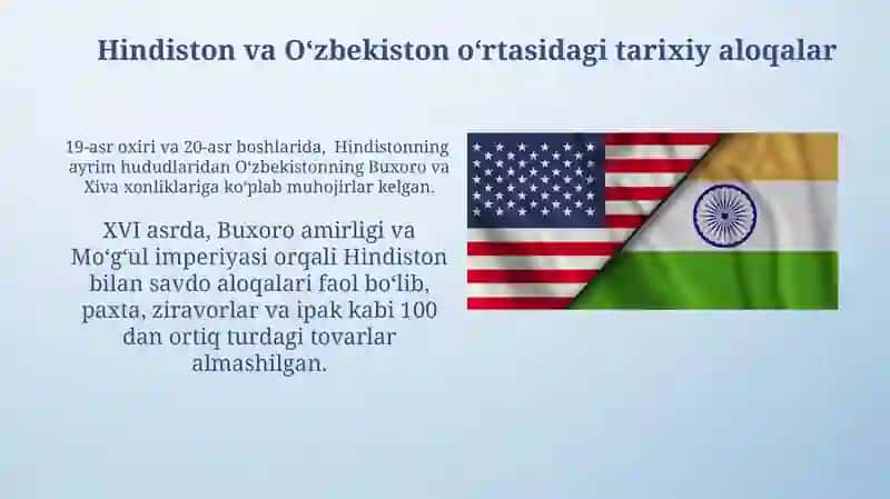 Hindiston va O'zbekiston o'rtasidagi aloqalar 4