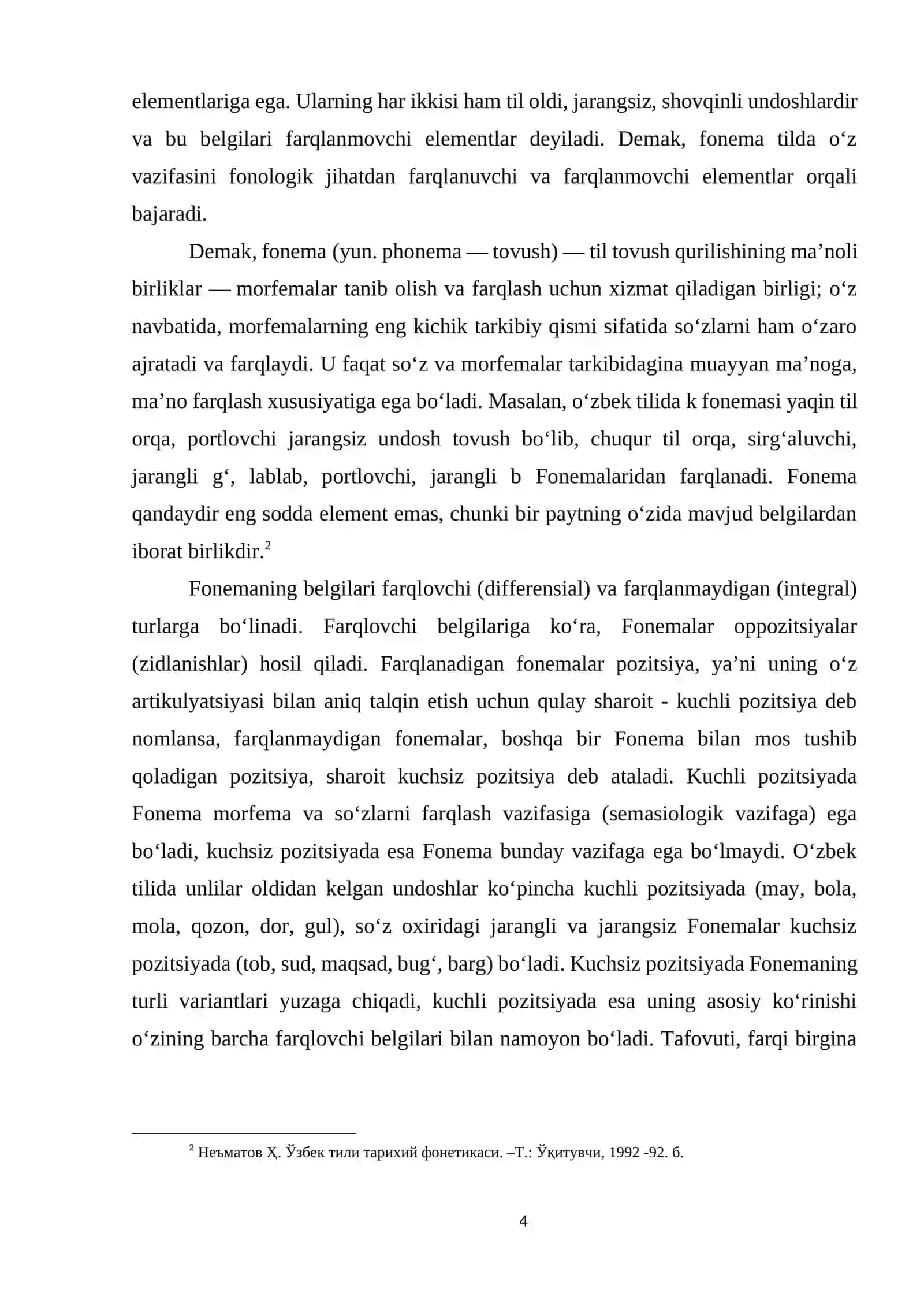 Nutqda undosh fonemalar mohiyatining o’zgarishi KURS ISHI 4