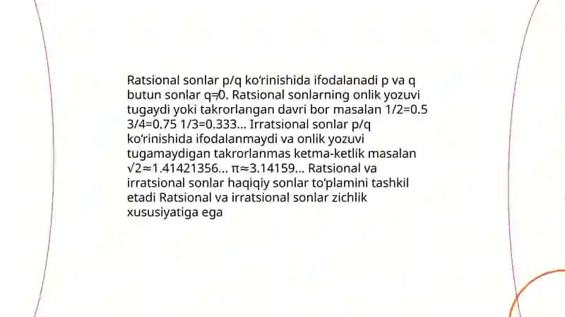 Haqiqiy sonlar 4