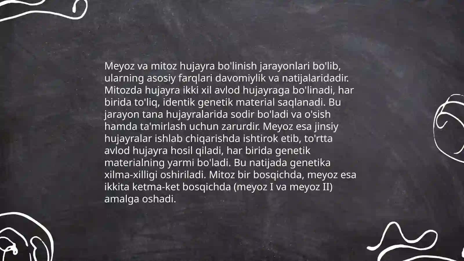 Meyozning asosiy bosqichlari 4