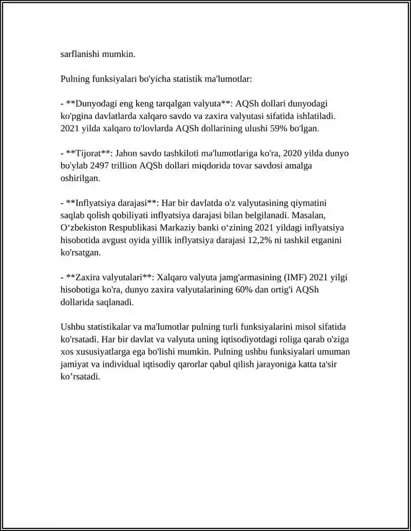 Pulning funksiyalari 4