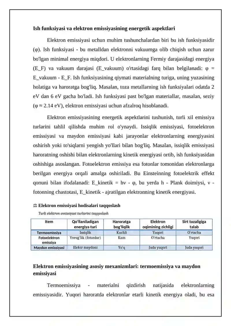 Elektiron emissiya hodisasi 4