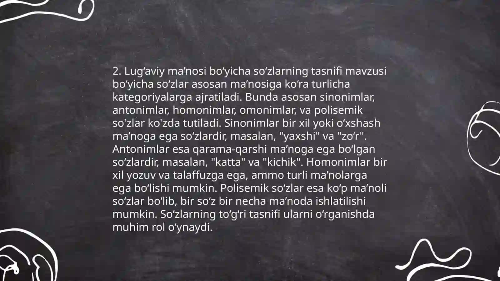 Suzlarni turkumlarga ajratish tamoyillari 4