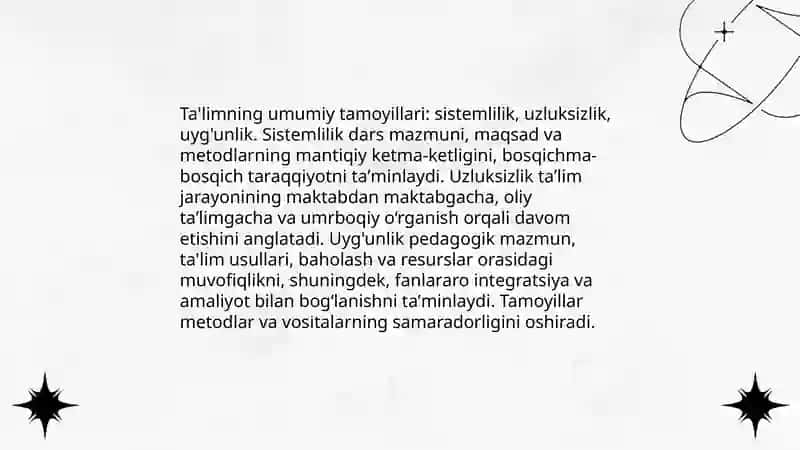 Ta'lim qonuniyatlari va tamoyillari 4