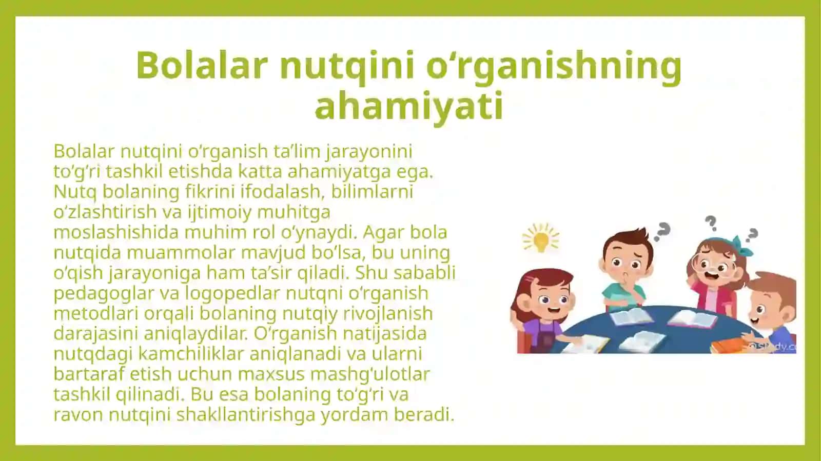 Bolalar nutqini oʻrganish metodlari 4