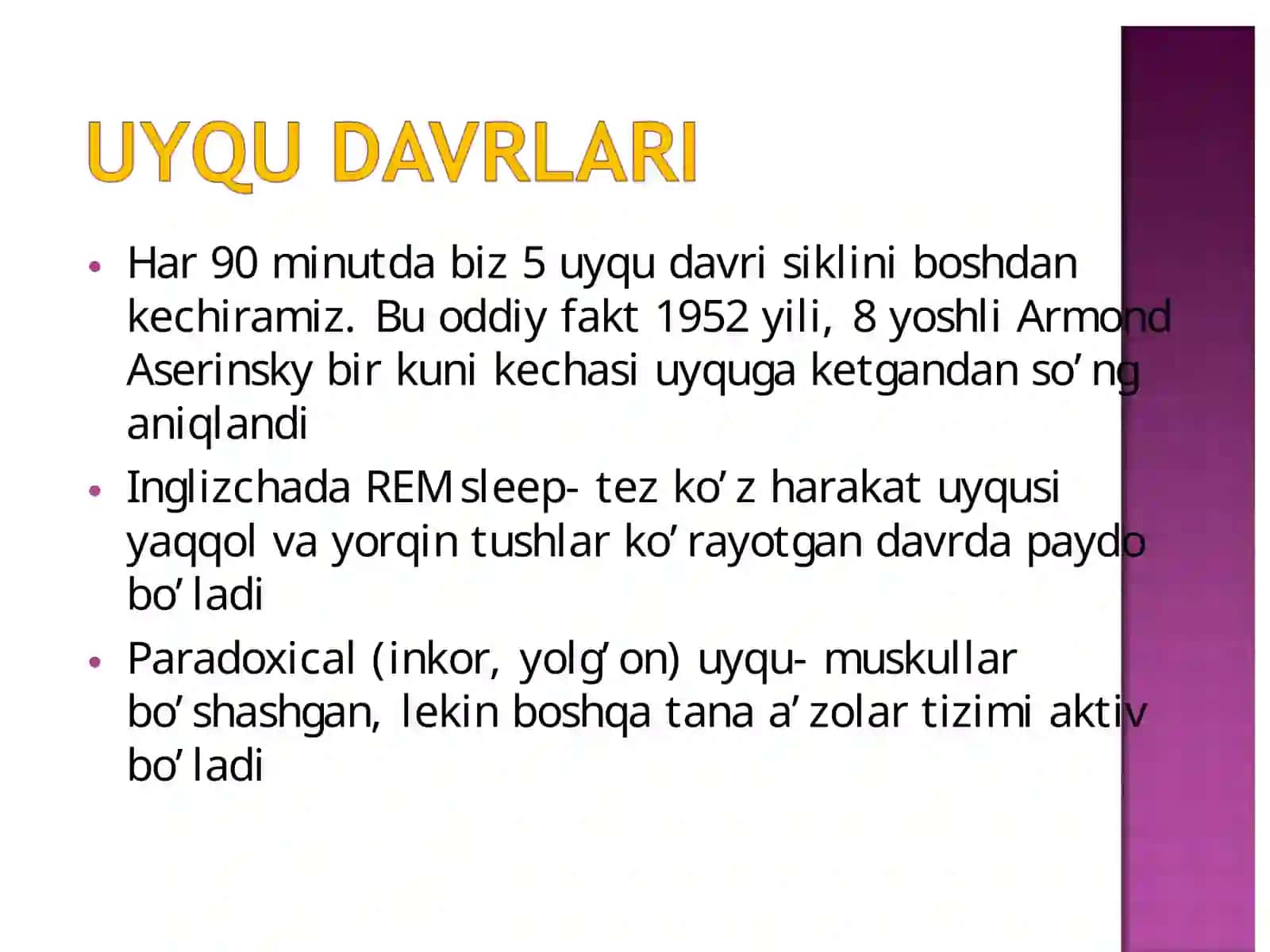 Uyqu, tush ko`rish va gipnoz 4