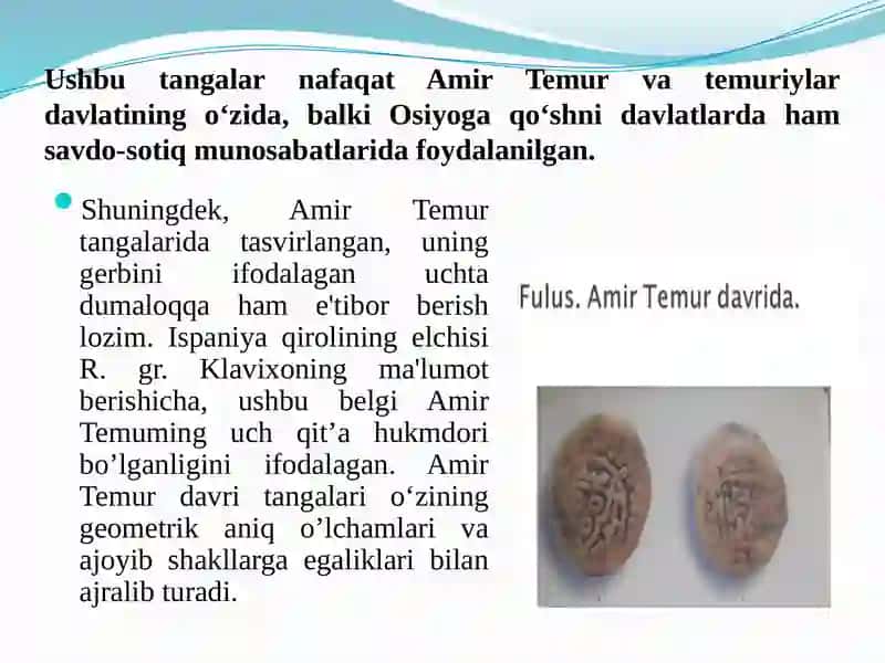 Temuriylar davri tangalari 4